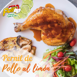 Pernil de pollo al limón con miel