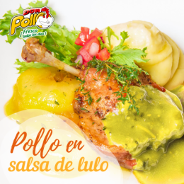 Pollo en salsa de lulo